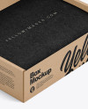 Kraft Opened Box Mockup - Half Side View