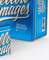 Two Metallic Tin Boxes Mockup