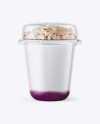 Cup with Blueberry Yogurt and Muesli Mockup