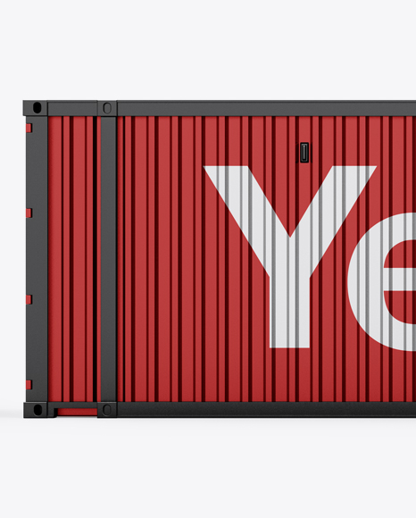 40F Shipping Container Mockup - Side View