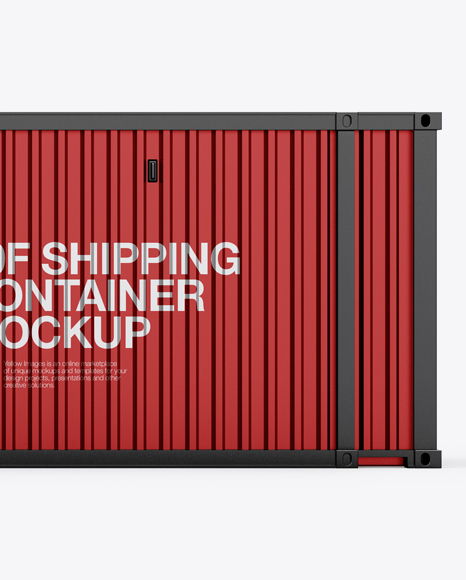 40F Shipping Container Mockup - Side View