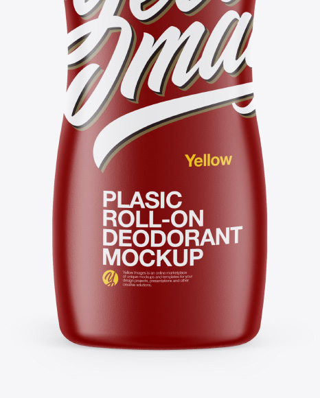 Matte Roll-On Deodorant Mockup - Front View