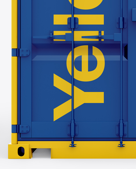 40F Shipping Container Mockup - Front View