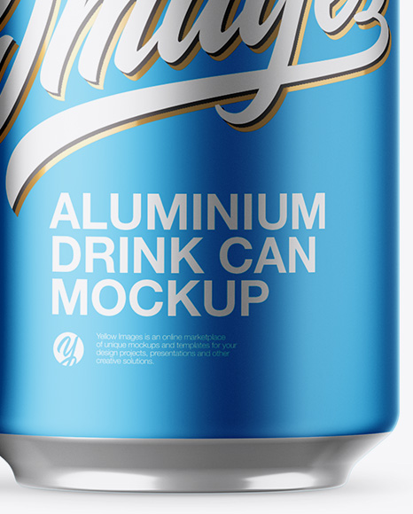 Pack with 6 Matte Metallic Aluminium Cans with Plastic Holder Mockup