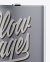 Matte Metallic Spring Pop-up Stand Mockup - Half SIde View