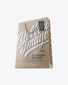 Karft Paper Bag w/ Label Mockup - Half Side View