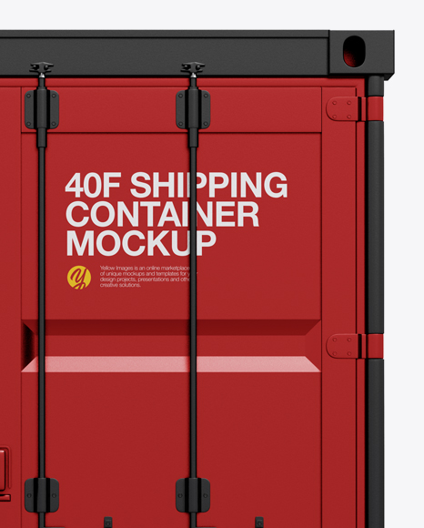 40F Shipping Container Mockup - Front View