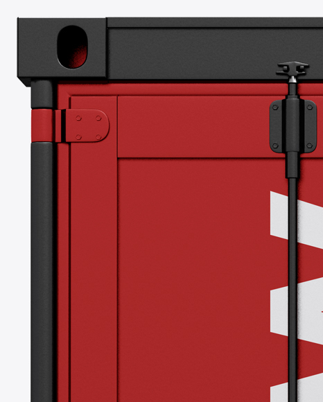 40F Shipping Container Mockup - Front View