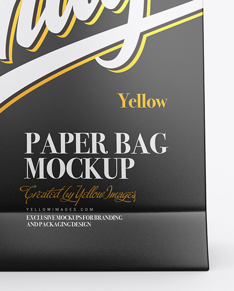 Matte Paper Bag Mockup - Front View