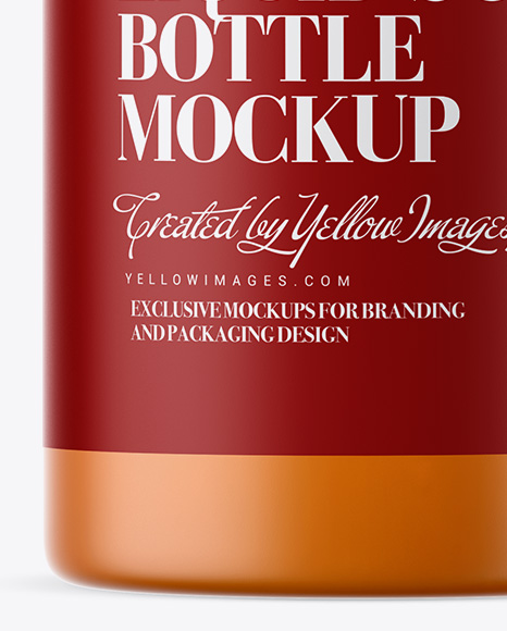 Frosted Orange Bottle with Liquid Soap Mockup Frosted Orange Bottle with Liquid Soap Mockup