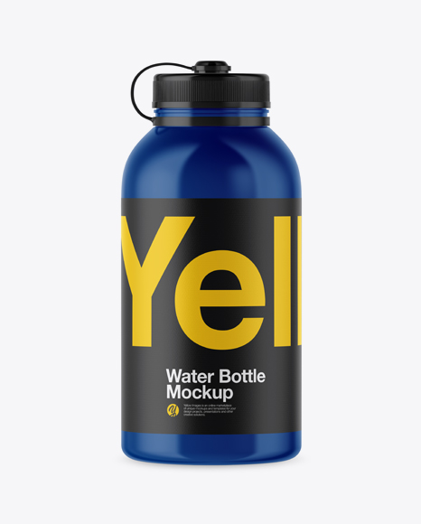 Glossy Sport Bottle Mockup