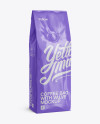 250g Glossy Coffee Bag With Valve Mockup - Half-Turned View