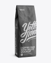 250g Kraft Coffee Bag With Valve Mockup - Half-Turned View