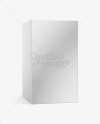 Glossy Paper Box Mockup - 25° Angle Front View (Eye-Level Shot) - Free