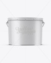 Metallic Paint Bucket Mockup - Eye-Level Shot