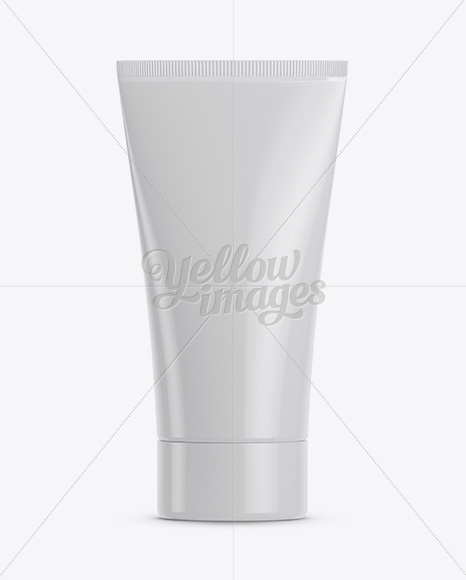 Glossy Cosmetic Plastic Tube Mockup