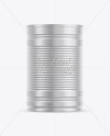 Metallic Tin Can Mockup - Eye-Level Shot