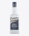Frosted Glass Gin Bottle Mockup - Front View Frosted Glass Gin Bottle Mockup - Front View