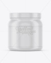 1Lb Plastic Glossy Protein Jar Mockup