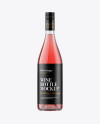 Clear Glass Pink Wine Bottle Mockup