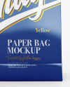 Glossy Paper Bag w/ Label Mockup - Front View