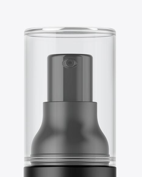 15ml Cosmetic Bottle with Pump Mockup