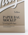 Kraft Paper Bag w/ Label Mockup - Front View