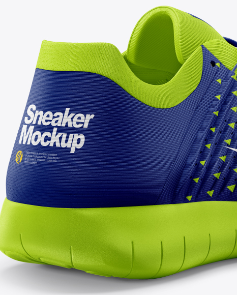 Sneaker Mockup - Back Half Side View