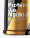 Protein Jar in Glossy Shrink Sleeve Mockup