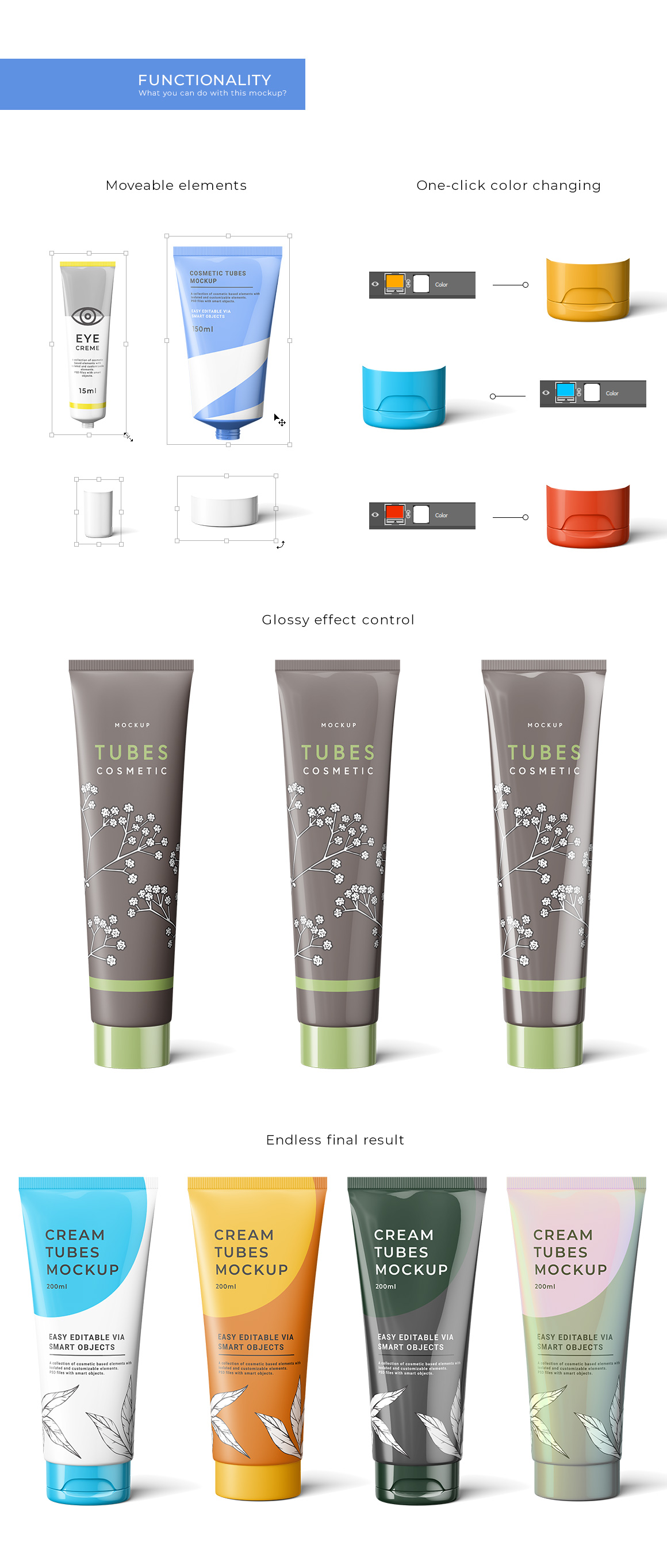 Cosmetic Tubes Mockup Cosmetic Tubes Mockup