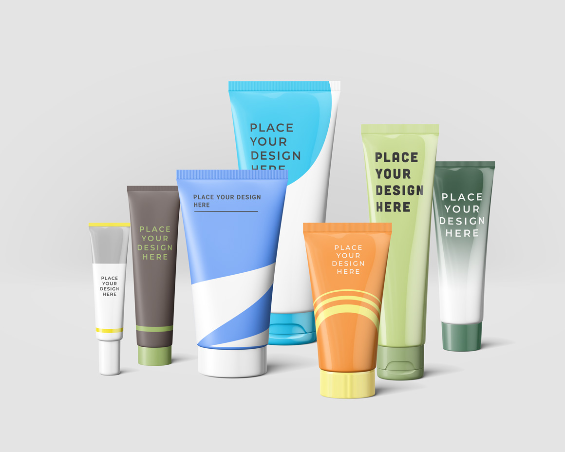 Cosmetic Tubes Mockup Cosmetic Tubes Mockup