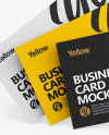 Three Business Cards Mockup - Front View