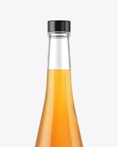 Clear Glass Whisky Bottle Mockup