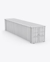 40F Shipping Container Mockup - Halfside View