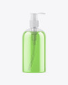 Clear Bottle with Liquid Soap Mockup