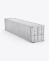 40F Shipping Container Mockup - Halfside View