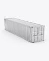 40F Shipping Container Mockup - Halfside View