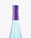 Clear Glass Bottle with Blue Gin Mockup