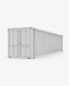 40F Shipping Container Mockup - Halfside View