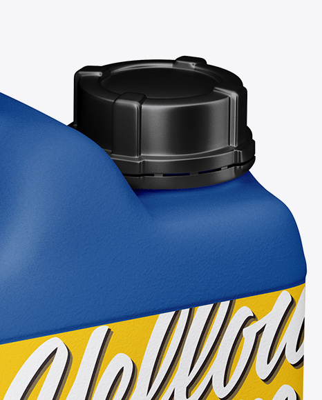 8L Plastic Jerry Can Mockup - Half Side View - Free Download Images