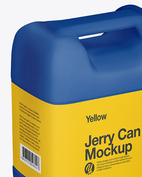 8L Plastic Jerry Can Mockup - Half Side View - Free Download Images