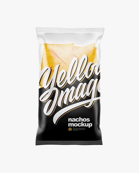 Clear Plastic Bag With Nachos Mockup