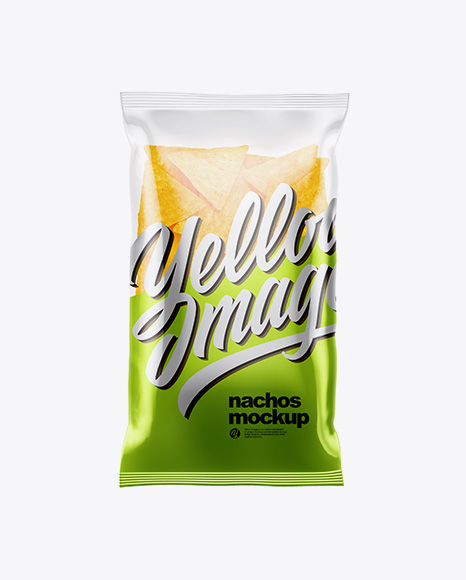 Clear Plastic Bag With Nachos Mockup