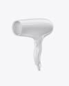 Glossy Hairdryer Mockup - Half Side View