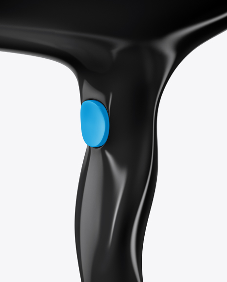 Glossy Hairdryer Mockup - Half Side View