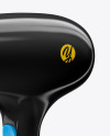 Glossy Hairdryer Mockup - Half Side View