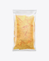 Matte Plastic Bag With Nachos Mockup