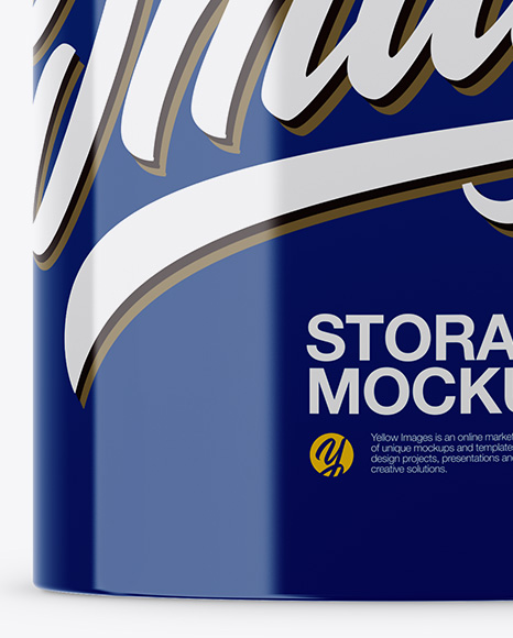 Glossy Storage Jar Mockup