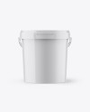 Glossy Paint Bucket Mockup - Front View