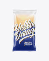 Frosted Plastic Bag With Nachos Mockup